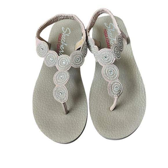 Skechers Shoes - Skechers Womens Mediation Stars Sparkle Light Pink Sandals Size 9